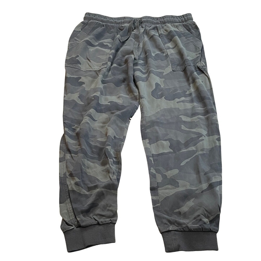 Splendid Camo Joggers Green Grey Camouflage Drawstring Pants Medium